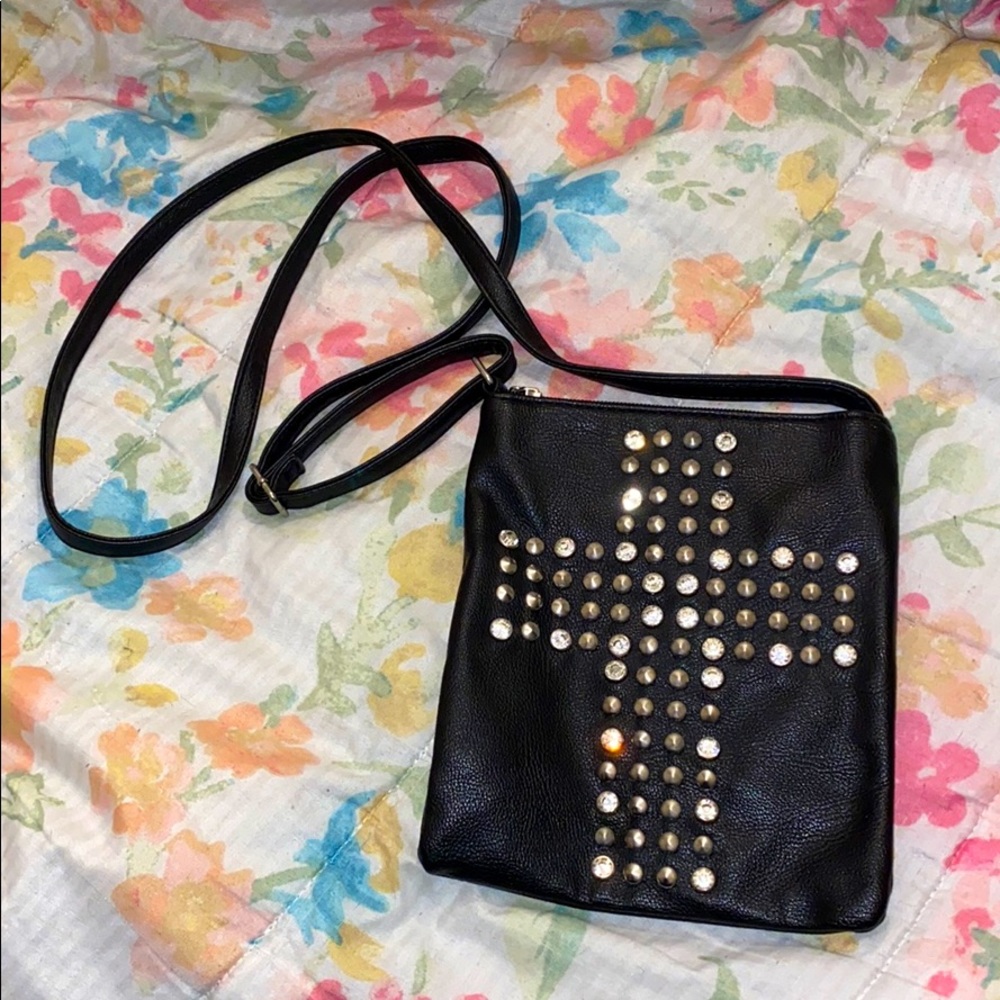 Rhinestones cross bag